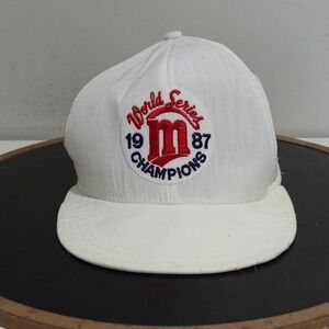 VTG Minnesota Twins 1987 World Series Champions Baseball Cap White Snapback